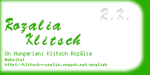 rozalia klitsch business card
